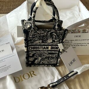 NWT Dior Cross Body Book Tote Tech Bleu/Multic NWT
